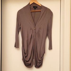 Twenty One Draped Cardigan, M, Stone color